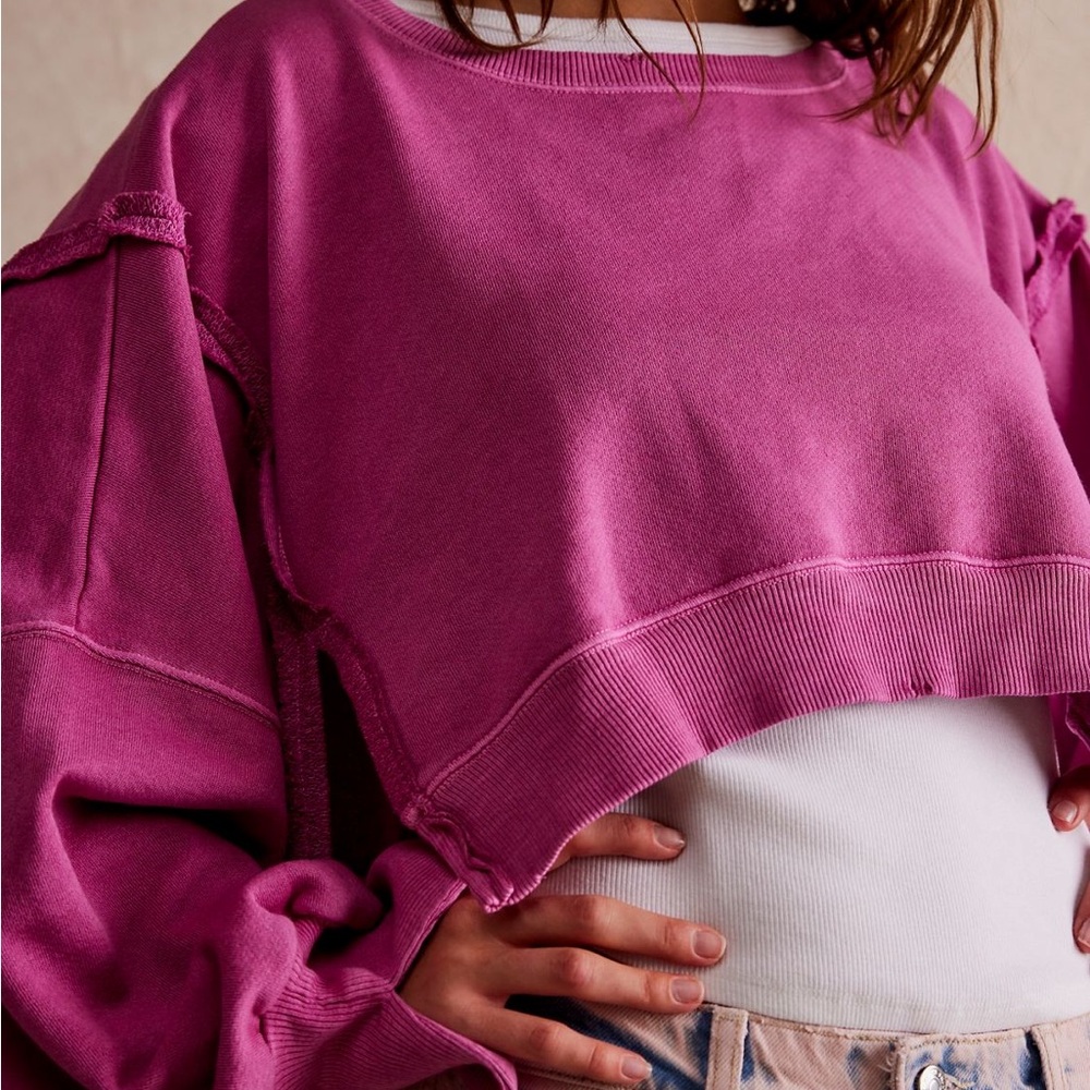 We The Free Light Pink Knit Top